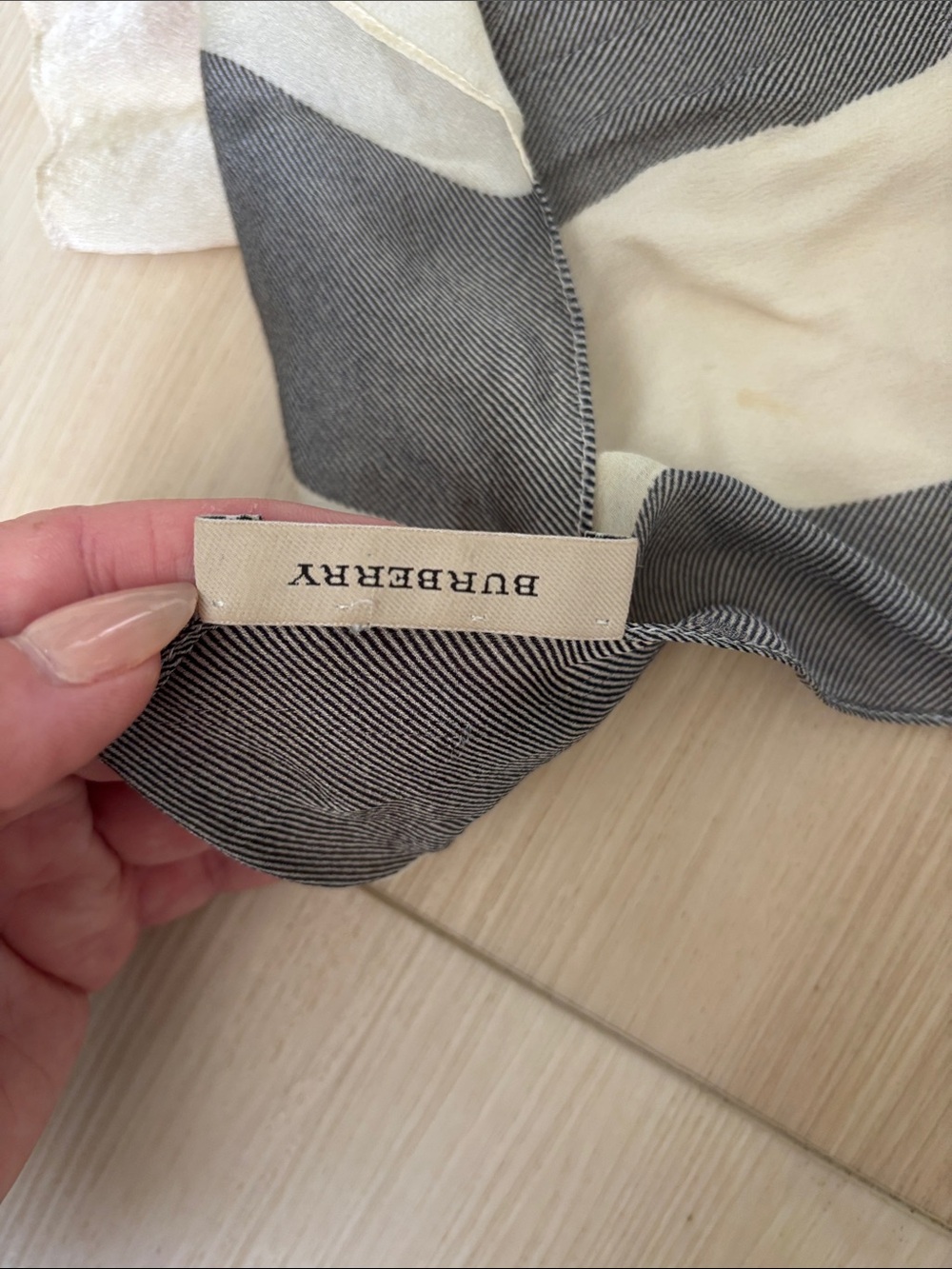Silk Burberry Scarf - Picture 3 of 6